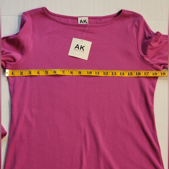 Anne Klein Long Sleeve Knit Top with Button Accents Womens Small 100% Cotton - Picture 10 of 12